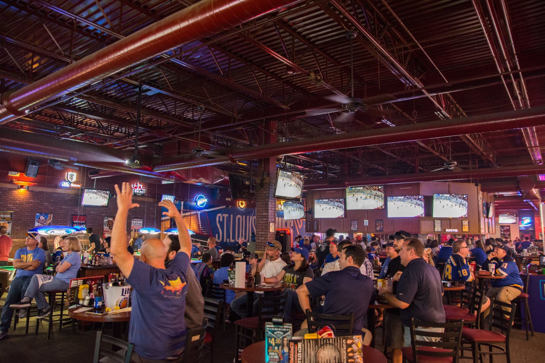 Blues Fans at Hotshots Fenton during Stanley Cup Final Game 5